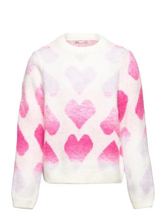 Kogaida L/S Heart Pullover Cp Knt Pulllover Multi/mönstrad Kids Only