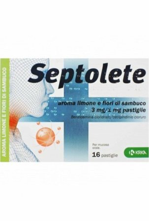 Septolete Aroma Limone E Fiori Di Sambuco 3 Mg/1 Mg 16 Pastiglie