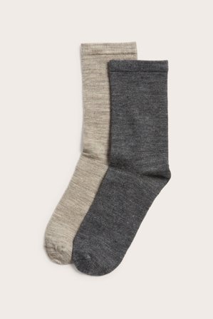 Kappahl | 2-pk sokker i ullblanding Kaxs | Beige