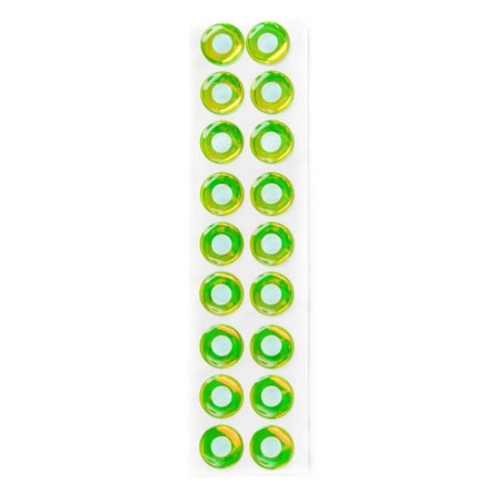 Epoxy Eyes 16mm, White/chartreuse