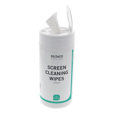 Wet wipes cleaning monitors 100 large nonalcoholic white