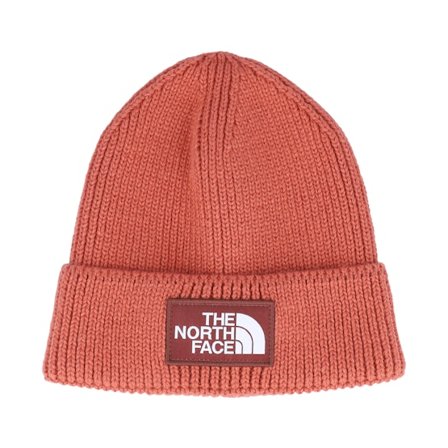 The North Face - Oranje cuff Beanie - Tnf Logo Box Beanie Mars Dust Cuff @ Hatstore