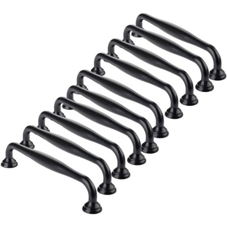 10 st svarta skåphandtag - svarta kökshandtag dörrhandtag låda sovrum centrum avstånd 96mm, Handtag för garderober