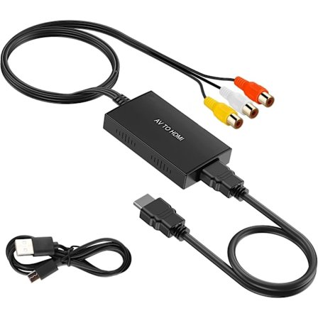 AV-HDMI-muunnin, RCA-tulo, video-lähtö, ääniadapteri HDMI-kaapelilla
