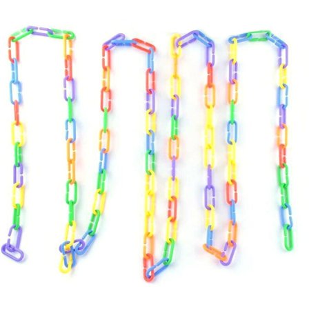 200 stk. Plastik Serie C Clips Krog og C Kædeled Mus Papegøje Fugle Legetøj