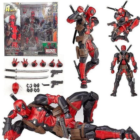 Marvel Legends X-men No. 001 Deadpool Actionfigur Fantastisk Revoltech Kaiyodo Leke