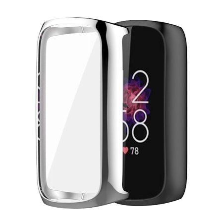 Heltäckande TPU Skal Fitbit Luxe Silver