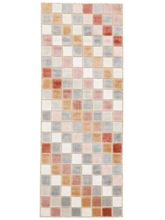 Washable Indoor/Outdoor Rug Checkered Kumba Multicolor Runner Small Oeko-Tex