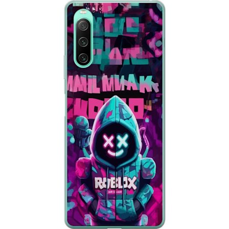 Kompatibelt Mobilskal till Sony Sony Xperia 10 IV Neon Hoodie Gamer snygg motiv med spelinspiration och neonfärger