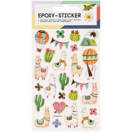 Folia Epoxy Stickers Alpaca 1 Vel
