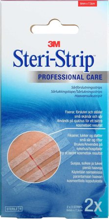 3M Steri-Strip Professional sårlukkingstape 6 x 75 mm brun 2 x 3 strips