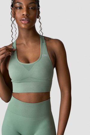 ICANIWILL - Divine Seamless Sports Bra Light Moss - Sport-BH - Damen - ICIW