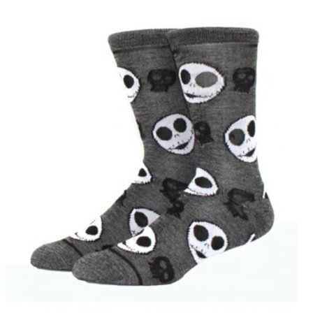 Jack Skellington The Nightmare Before Christmas Warm Socks for Men Women Gray