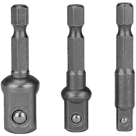 Skruetrækkerbits 1/4" 3/8" 1/2" Driver Adapter Hex Nøgle Krom Vanadium Stål Sokkel Adapter