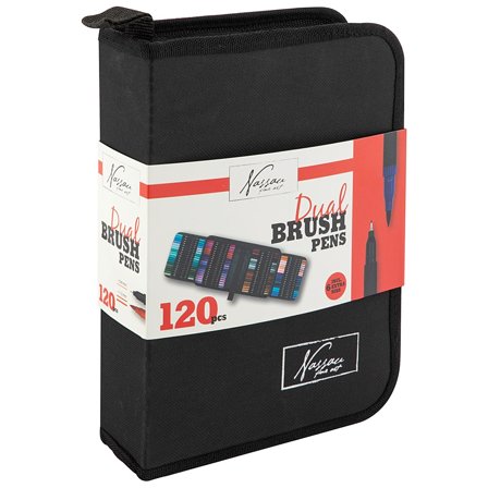 Nassau Fine Art Doppelpinselstifte 120 stk + etui