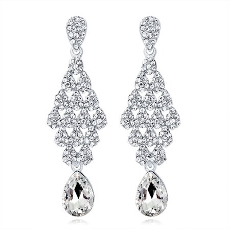 BA098-A 1 par Fashion Lange Vedhæng Rhinestone Dekoration Øreringe Kvinder Smykker Gave