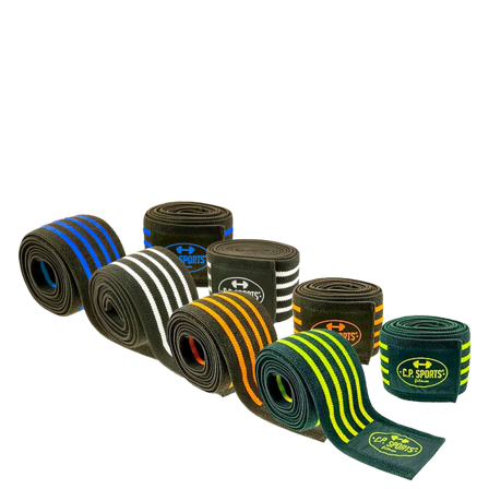 Støtte & beskyttelse C.P. Sports Knee Wraps, 2 m - Bodyman.dk