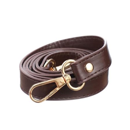 120 cm nahkahihna käsilaukun vyöt DARK COFFEE & GOLD