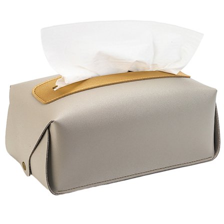 Rektangulär servetthållare: Modern dekorativ servetthållare i PU-läder 20x12x9 cm för badrum