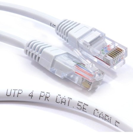 Hvid Netværk Ethernet RJ45 Cat5e-cca UTP Patch 26awg Kabelledning 30m [30 Meter]
