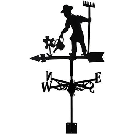 Værhane i rustfritt stål, praktisk vindretningsindikator,