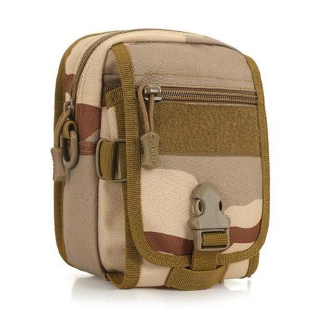 Herr och dam midjeväska utomhus taktisk ryggsäck Messenger bag multifunktionell tre sand kamouflage