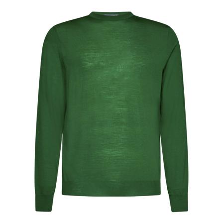 Drumohr Round-neck Strik Grøn, Herre Strik, Størrelse: XL