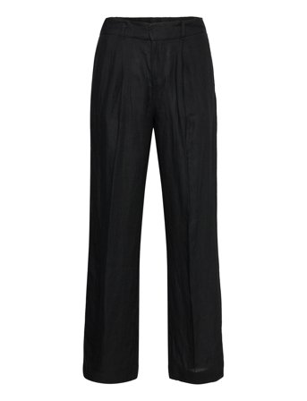 Gina Tricot Linen Trousers - Black - S