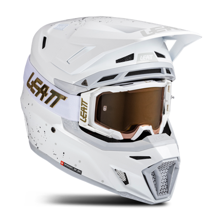 Leatt Moto 8.5 V25 MX Helmet Kit with Goggles White XL