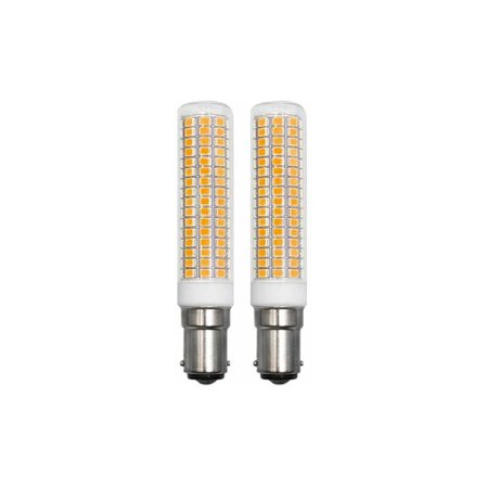 Set med 2 B15D LED-lampor 230 V Varmvitt 7,5 W reserv 120 W 100 W 70 W Halogen 1150 lm 3000 K Ej dimbar Transparent