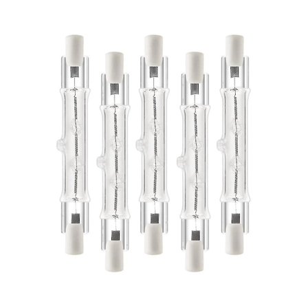 5-pack R7s 118mm 300W 230V, R7s Halogen Linjär Glödlampa, Dimbar Halogenlampa Kompatibel med Cons