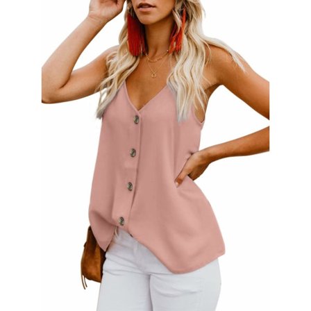 IC Sexy V-hals Cami Lin Skjortetopp Løstsittende Casual