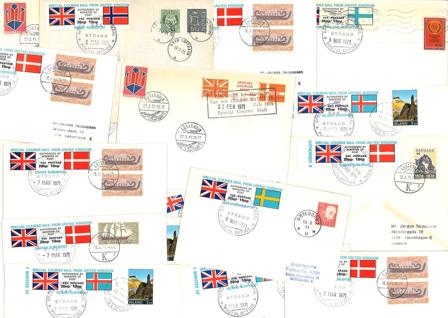 Nordiske lande - Dubletpakke med 21 FDC'er fra 5 frskellige lande