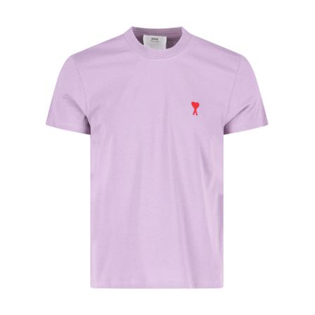 Ami Paris, T-Shirts Fioletowy, Mężczyzna, Rozmiar: L
