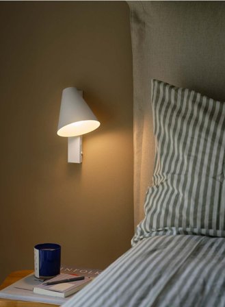 Wilmer vegglampe - hvit