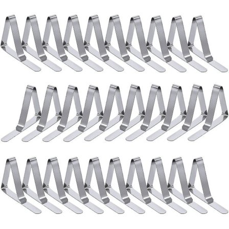 Bordduk Klemmer 30-pakning Piknik Bordduk Klemmer Fleksible Rustfrie Stål Bordduk Klemmer Bordduk