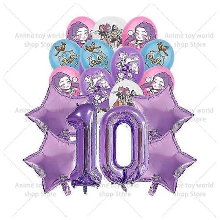 KPop Demon Hunters -syntymäpäiväjuhlasetti lapsille - Lautaset, mukit, ilmapallot, kakun koriste, Dukar-pöytäastiat