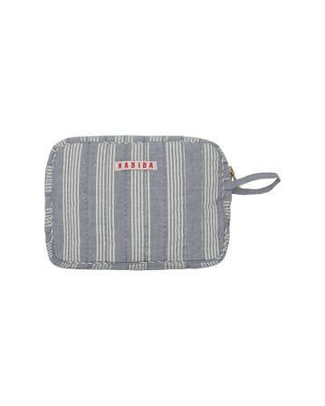 HABIBA Stockholm Stripe Makeup Clutch Sea, Tøj & Bolig, Makeup- & Toilettasker, Kosmetikpunge
