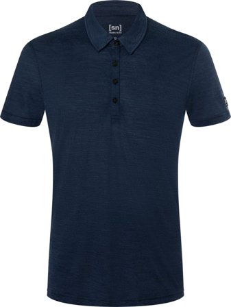 Super.natural Men's Travel Polo Men short-sleeved shirts Blue S