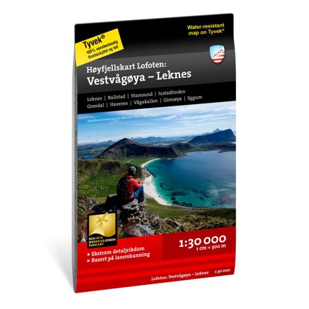 Calazo förlag Høyfjellskart Lofoten: Vestvågøya – Leknes literature OneSize