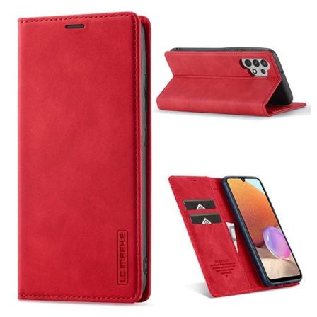 LC.Imeeke läder Samsung Galaxy A32 fodral - Röd Röd