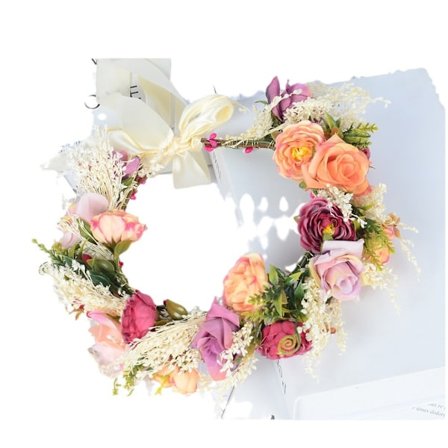 (stil 1) Brudepike brud brudeblomst daisy blomsterhårbånd tiara for jente og kvinne brudehår