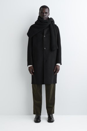 COS Herren Car Coat Aus Doubleface-Wolle - Schwarz