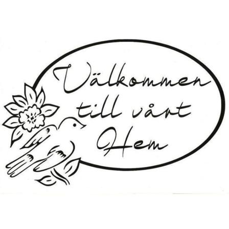 Väggdekor/väggord - Välkommen Till Vårt Hem Svart