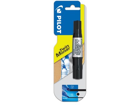 Pilot Twin Marker Jumbo Markeringspenn 4,8/7 mm, svart, Markere & markører