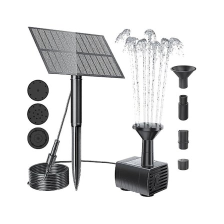 Solcelledrevet fontænepumpe vandpumpe til fuglebad have baghave pool solcelledrevet vandfontæne