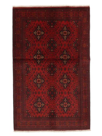 Orientalischer Afghan Khal Mohammadi Teppich 124X193 Schwarz/Dunkelrot Wolle, Afghanistan