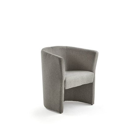 Club armchair CLOSE, light grey fabric