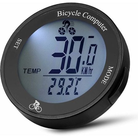 Trådlös Vattentät Cykeldator med LCD-Bakgrundsbelysning, Multifunktionell Cykelodometer, Kompatibel med Alla Cyklar
