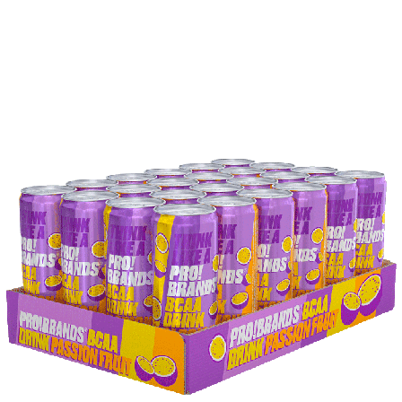24 x Pro Brands BCAA Drink, 330 ml, Less Caffeine Raspberry